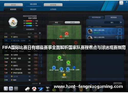 FIFA国际比赛日有哪些赛事全面解析国家队赛程看点与球迷观赛指南 FIFA国际比赛日有哪些赛事全面解析国家队赛程看点与球迷观赛指南